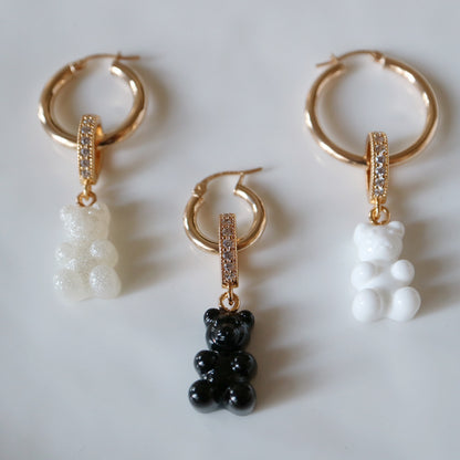 Gummy bear charm jewellery earrings