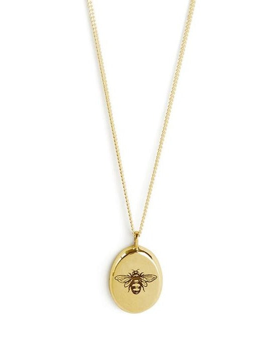 Gold Bee Pendant from Meraki Jewellery Design