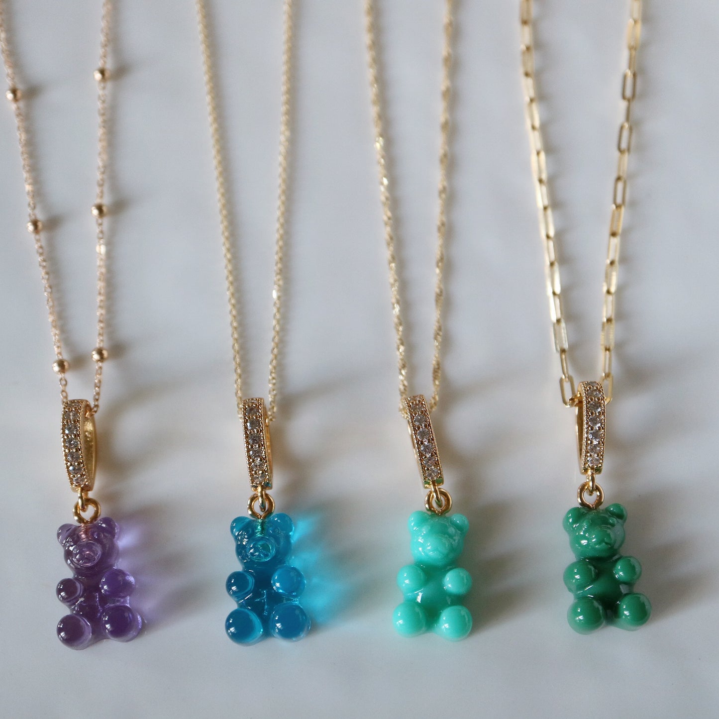 Gummy bear charm necklaces