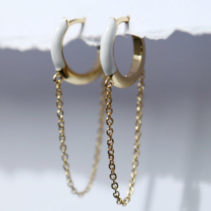 Coconut Ice Huggie Earrings from Kini Jewels