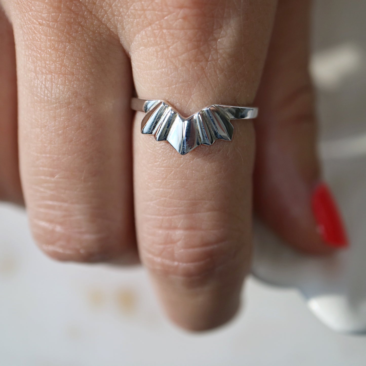 Silver Dawn Ring by Maiden Stone jewellery