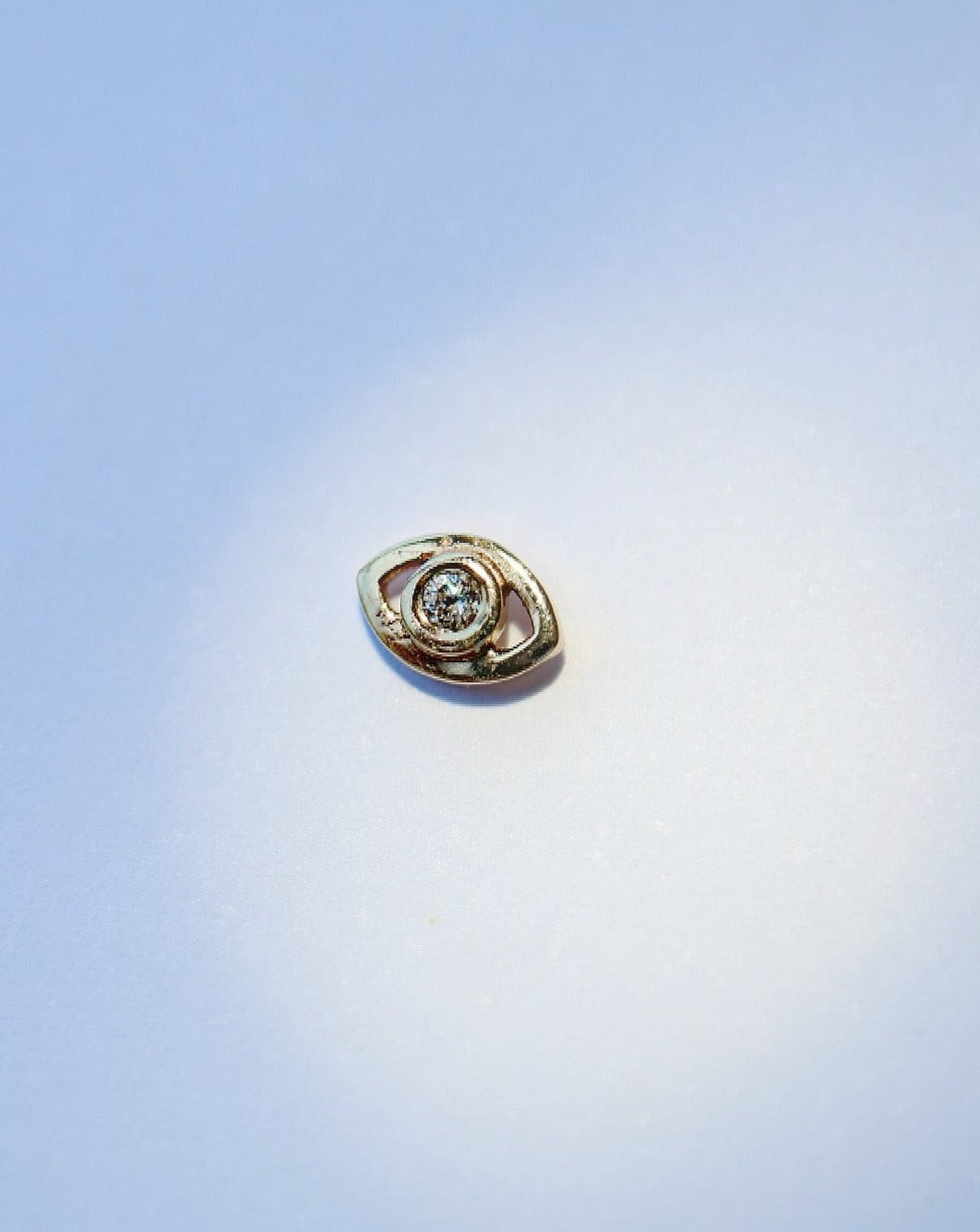 14kt gold Evil Eye Stud Earring