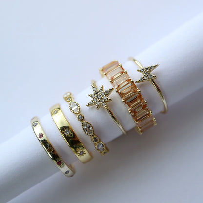 Baguette cut stones set in eternity ring band