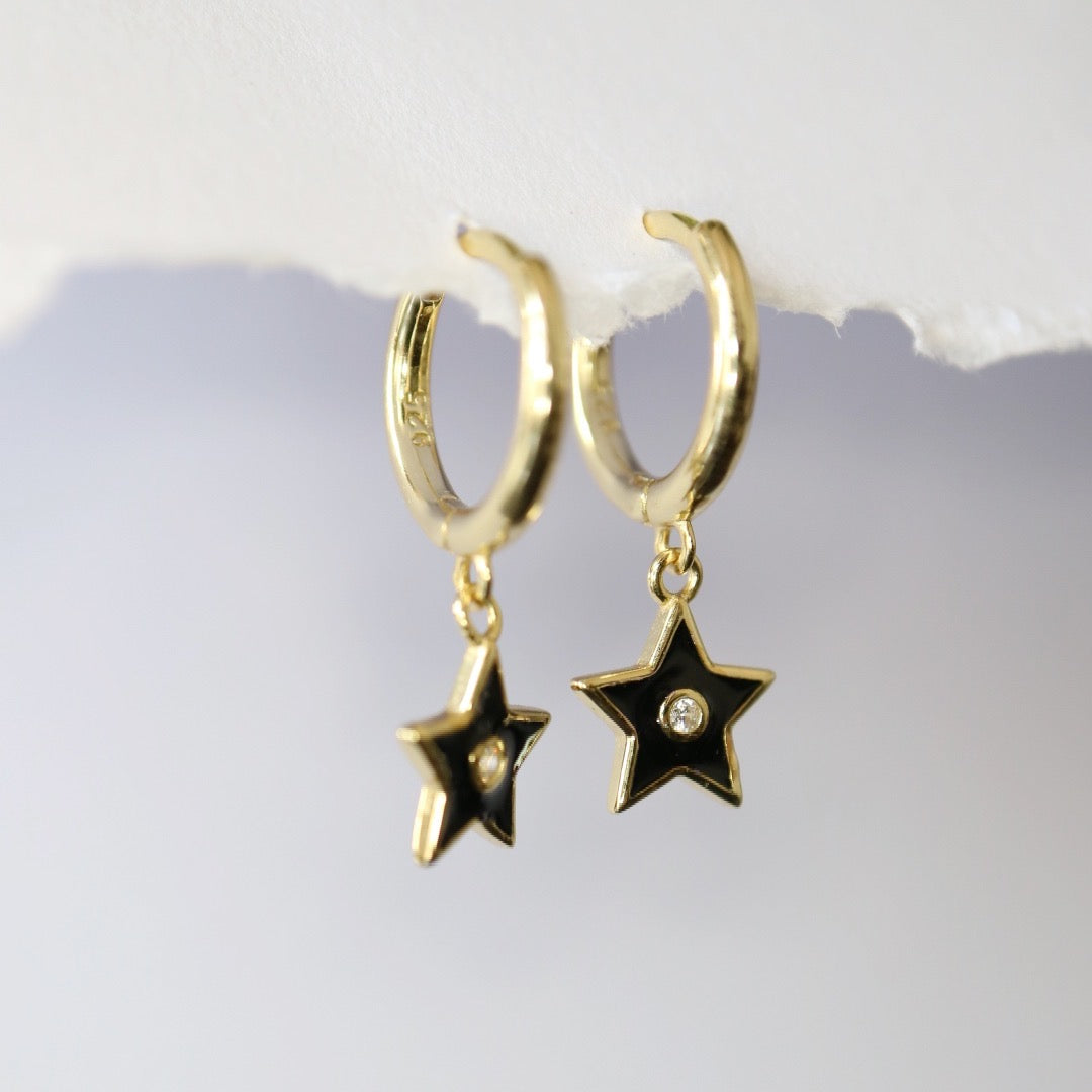 Starsky Hoops in black