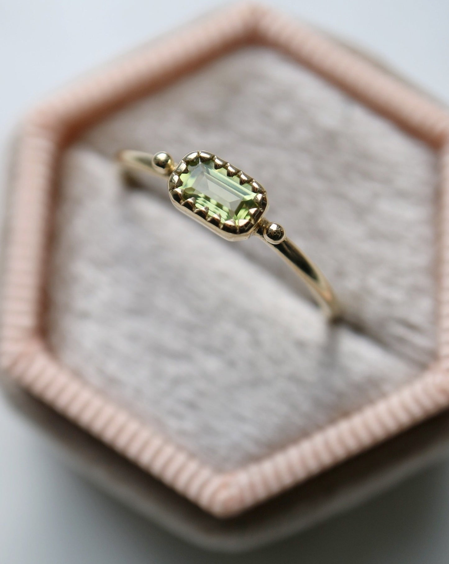 9ct gold Olivine Ring from That's My Story