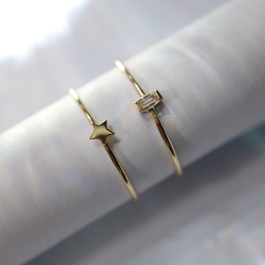 Dainty gold stacking rings