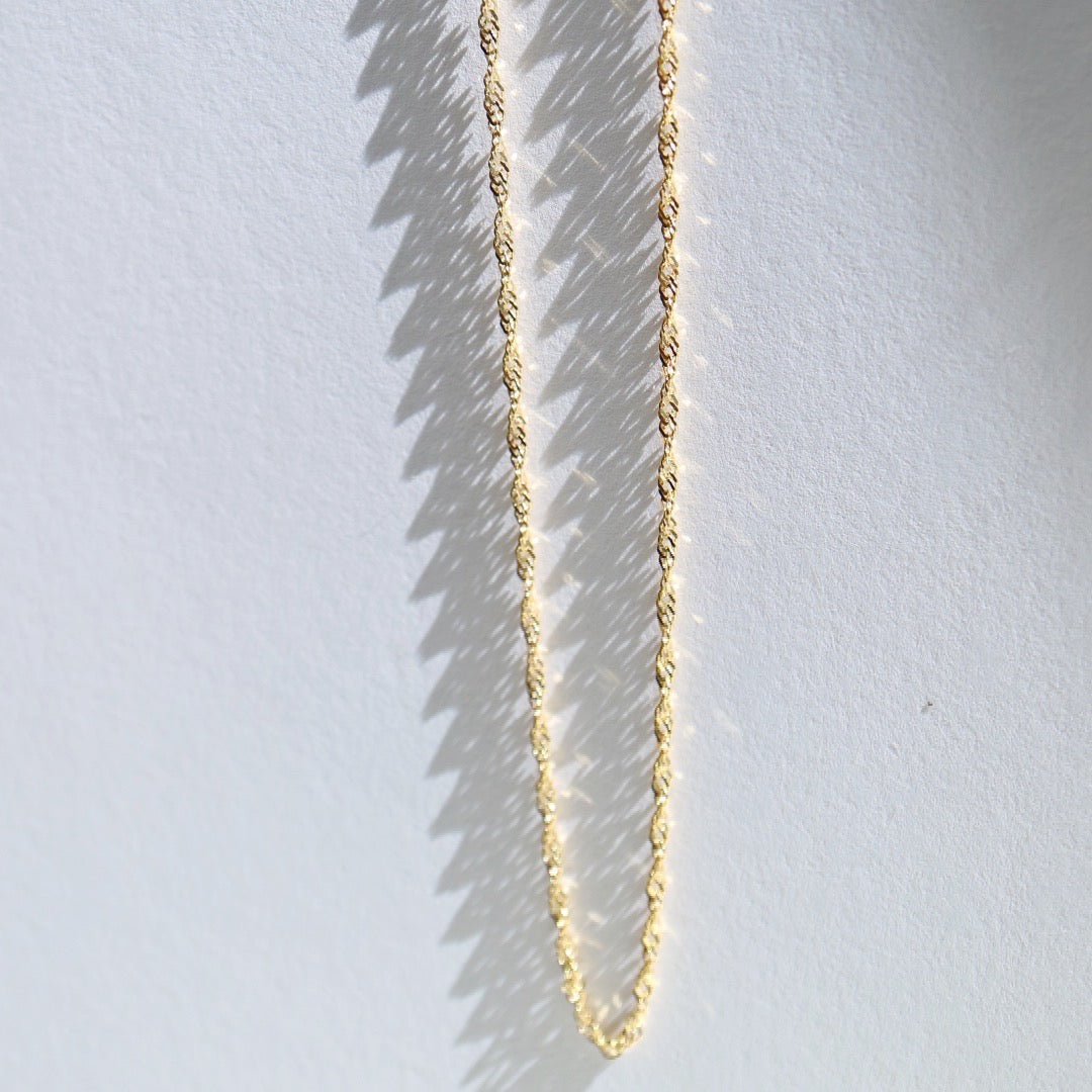 9ct gold Twisted Singapore Chain
