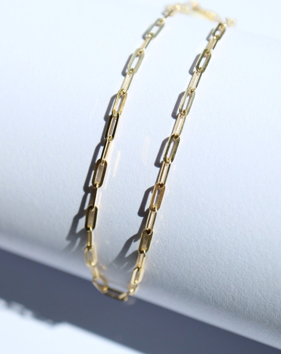 9kt gold Paperclip Bracelet