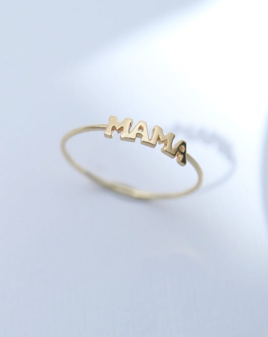 9kt gold MAMA Ring