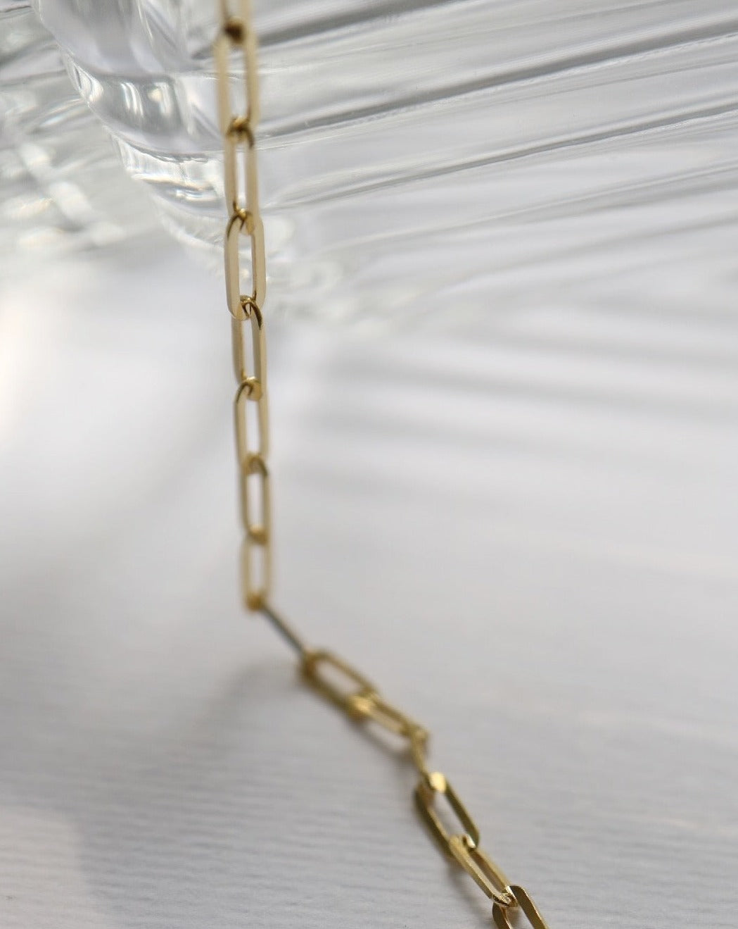 9kt gold Paperclip Anklet