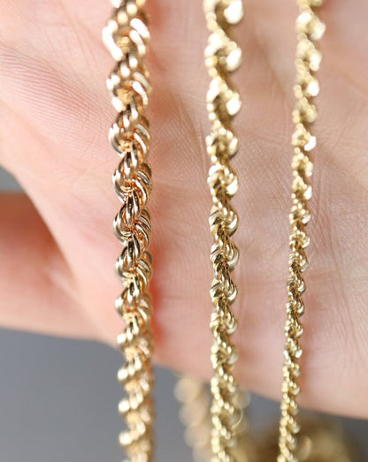 9ct gold rope bracelets from That's My Story Jewellery