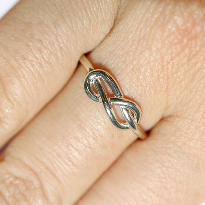 Silver Knot Ring on hand