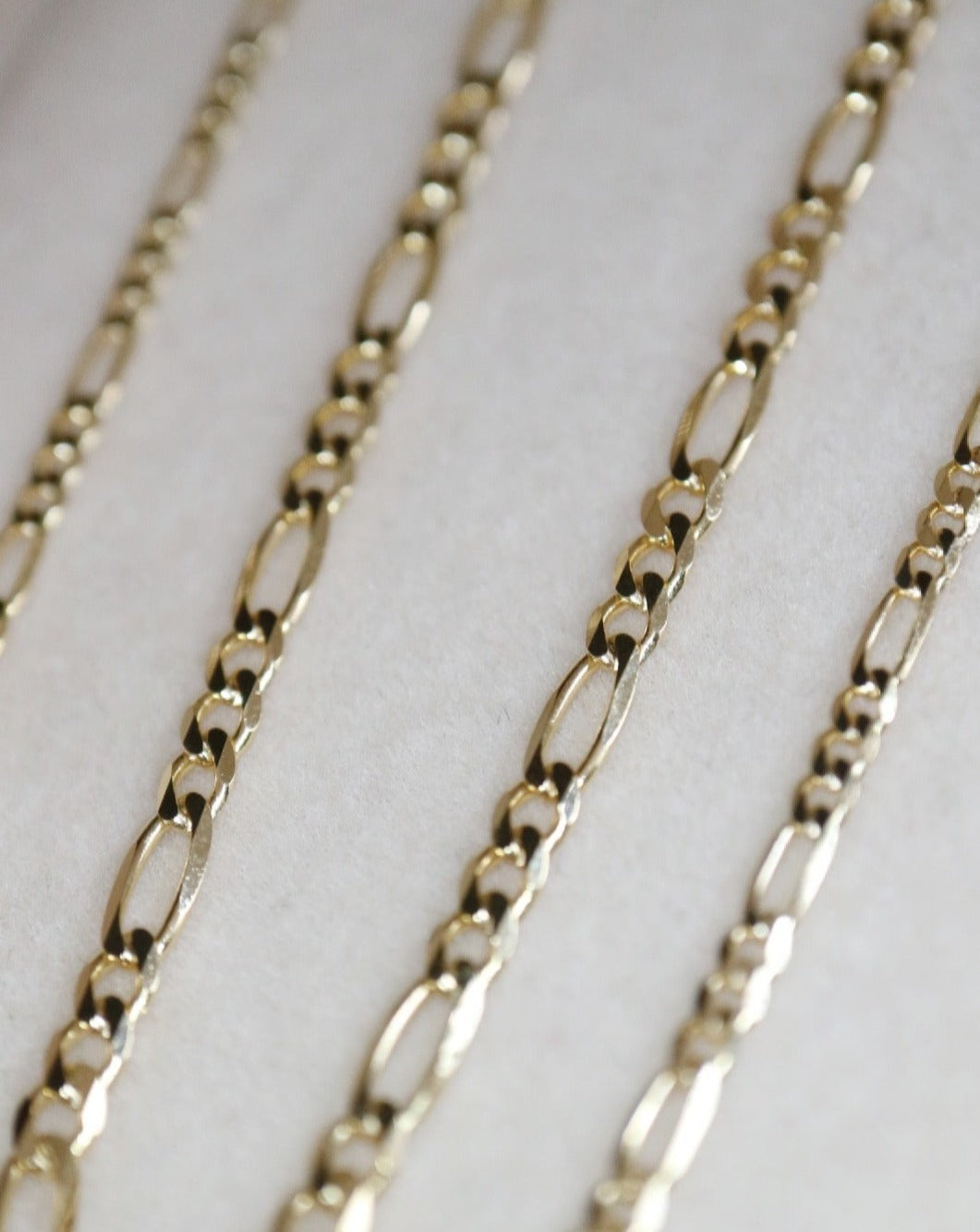 9kt gold Figaro Chains from Collective & Co online jewellery store