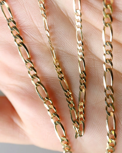 9kt gold Figaro Chains from Collective & Co online jewellery store