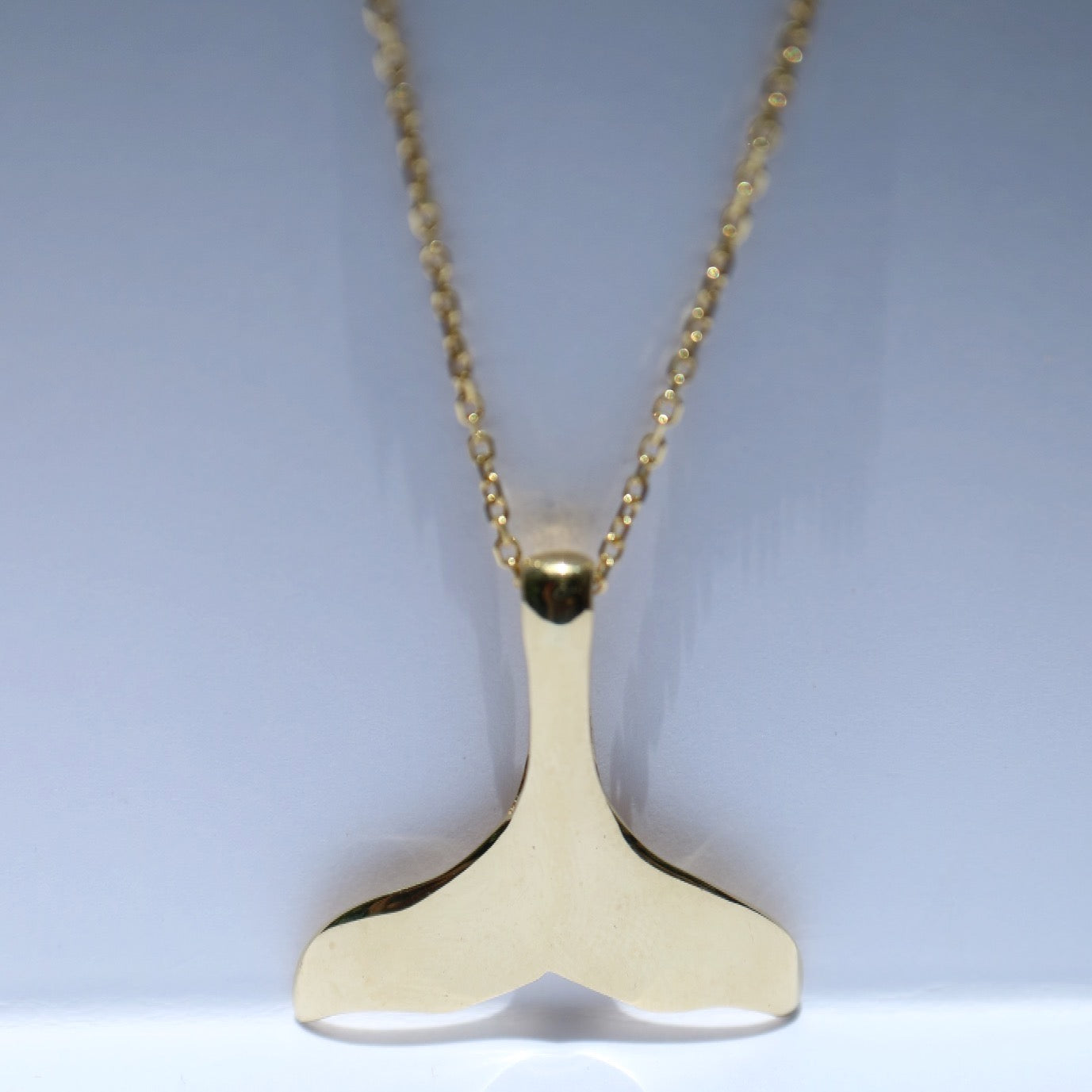 9kt gold Whale Tale Pendant