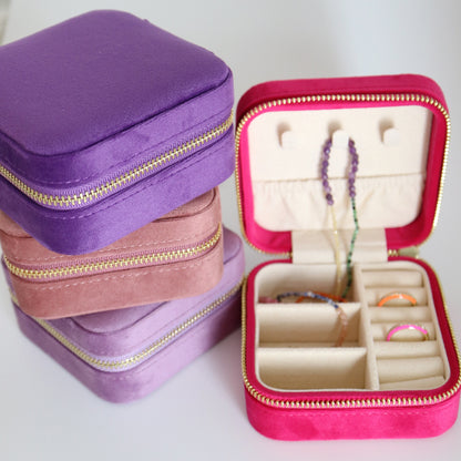 Velvet travel jewellery case from Collective & Co.