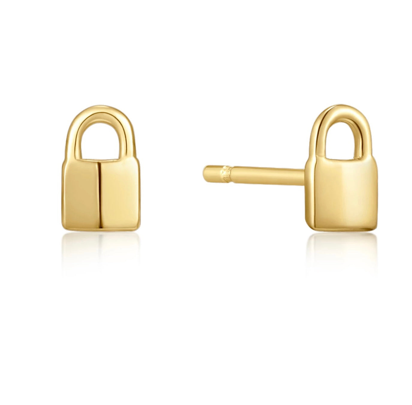 Little Lock Stud Earrings by Kini Jewels