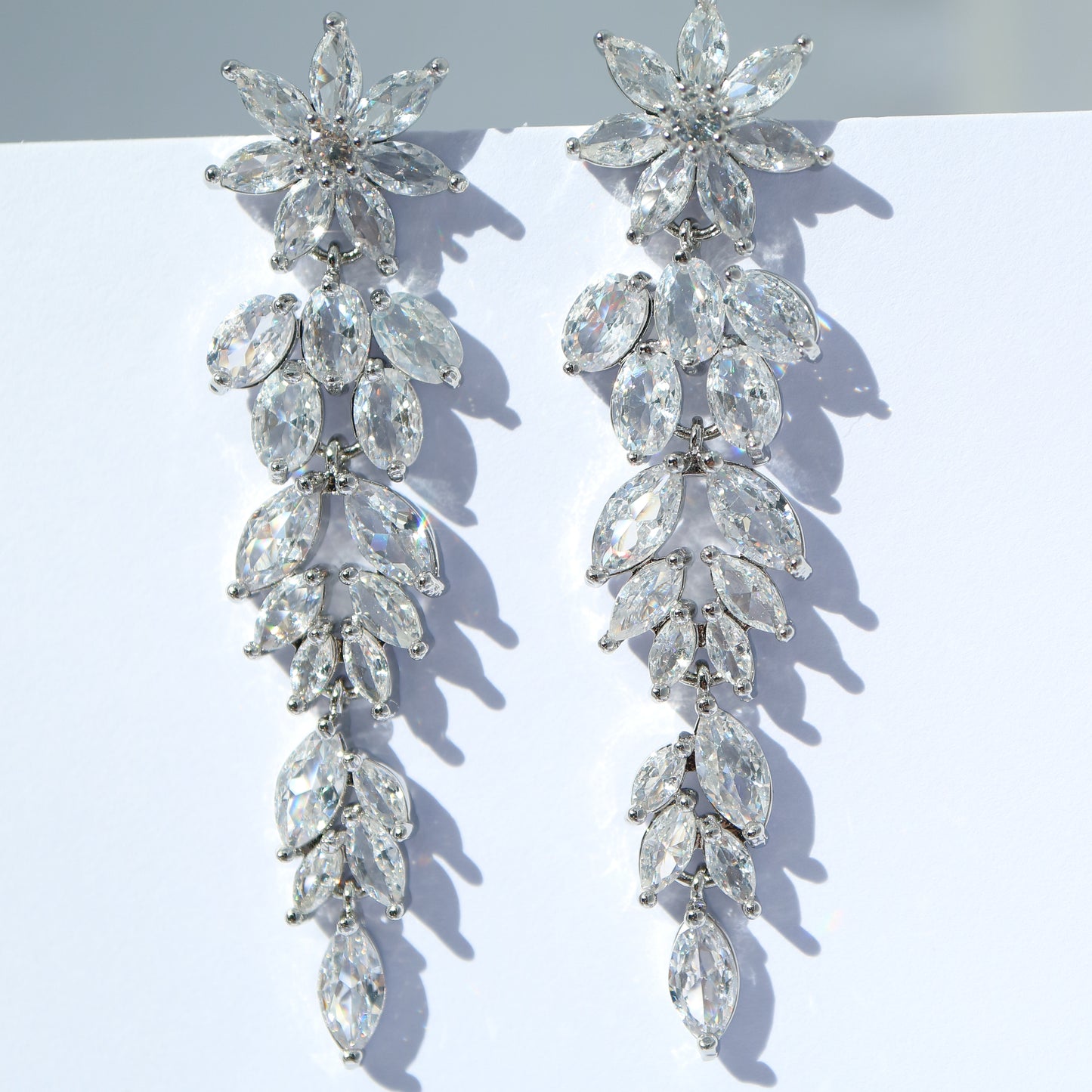 Frosted Flower Bridal Earrings