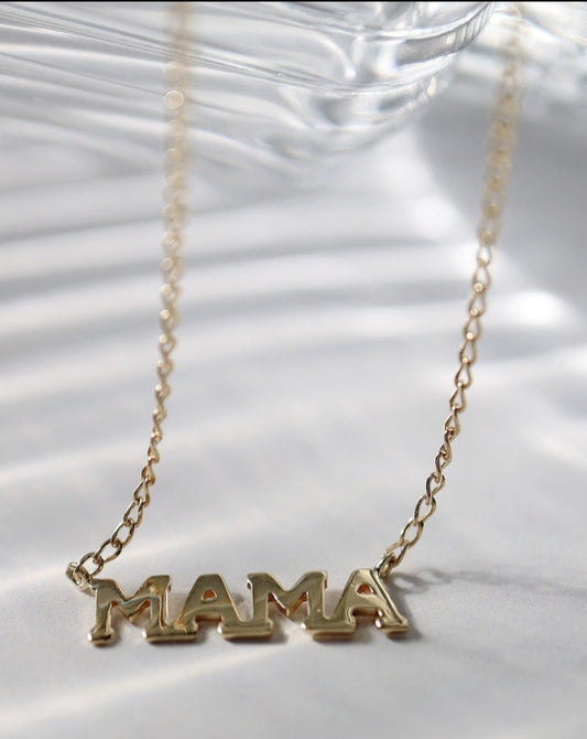 14kt gold Mama Necklace