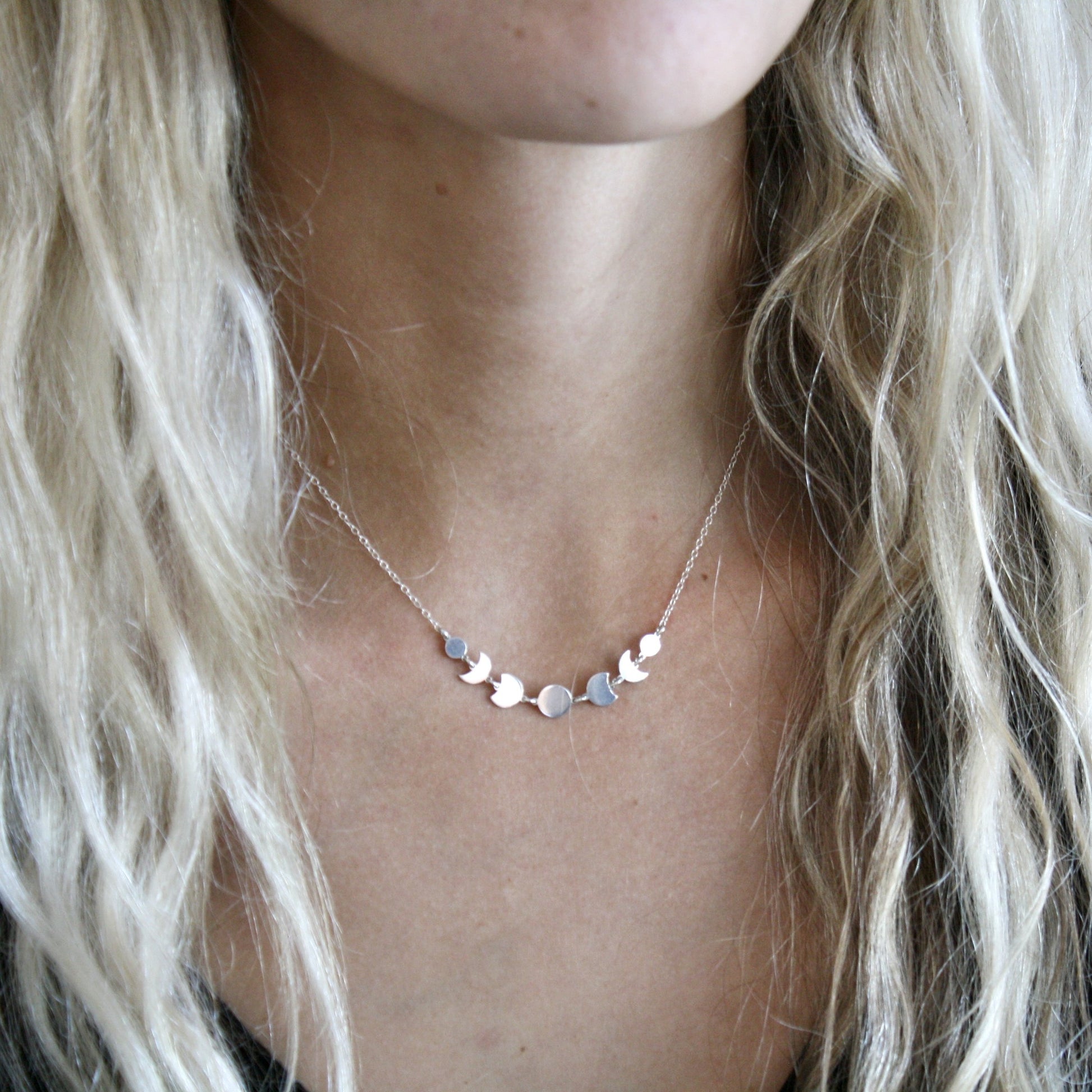 Moon Phase Necklace by Jade Rabbit