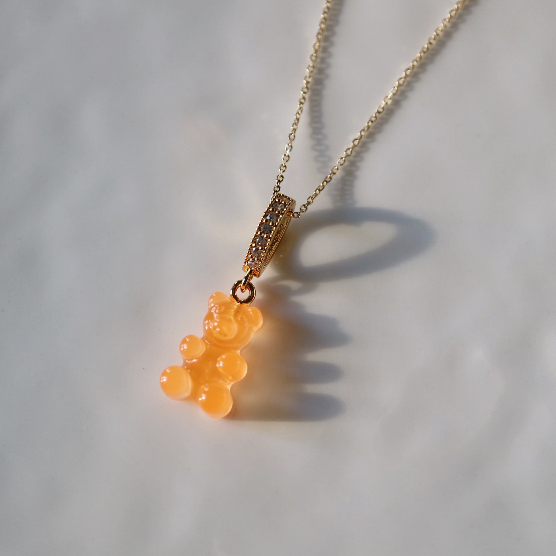 Gummy bear charm necklace
