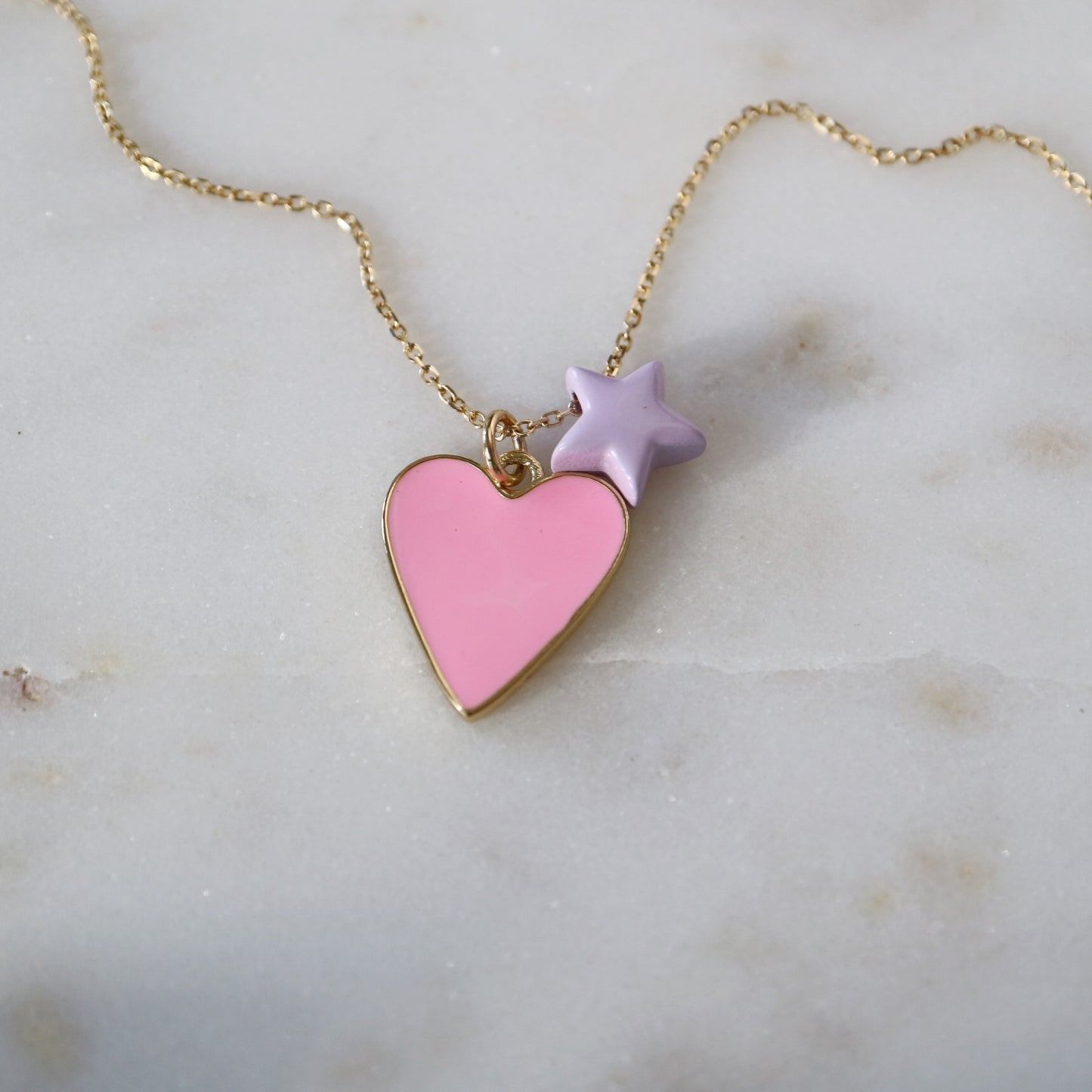 24kt gold plated enamel heart jewellery charms or pendants