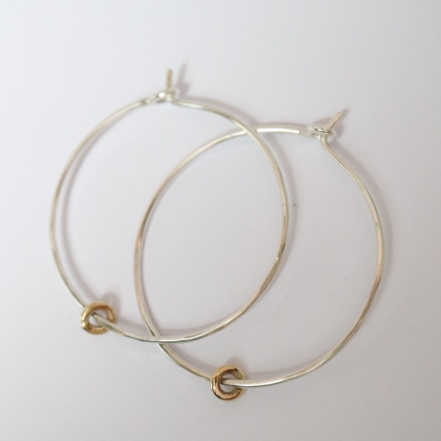 Silver hoop earrings