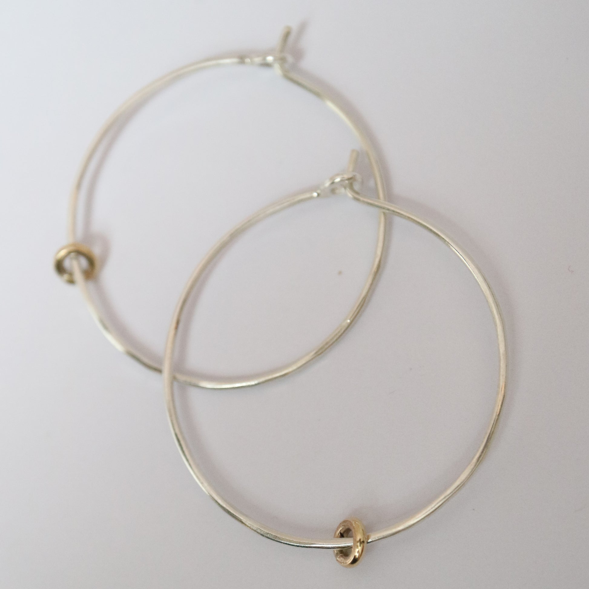 Silver hoop earrings