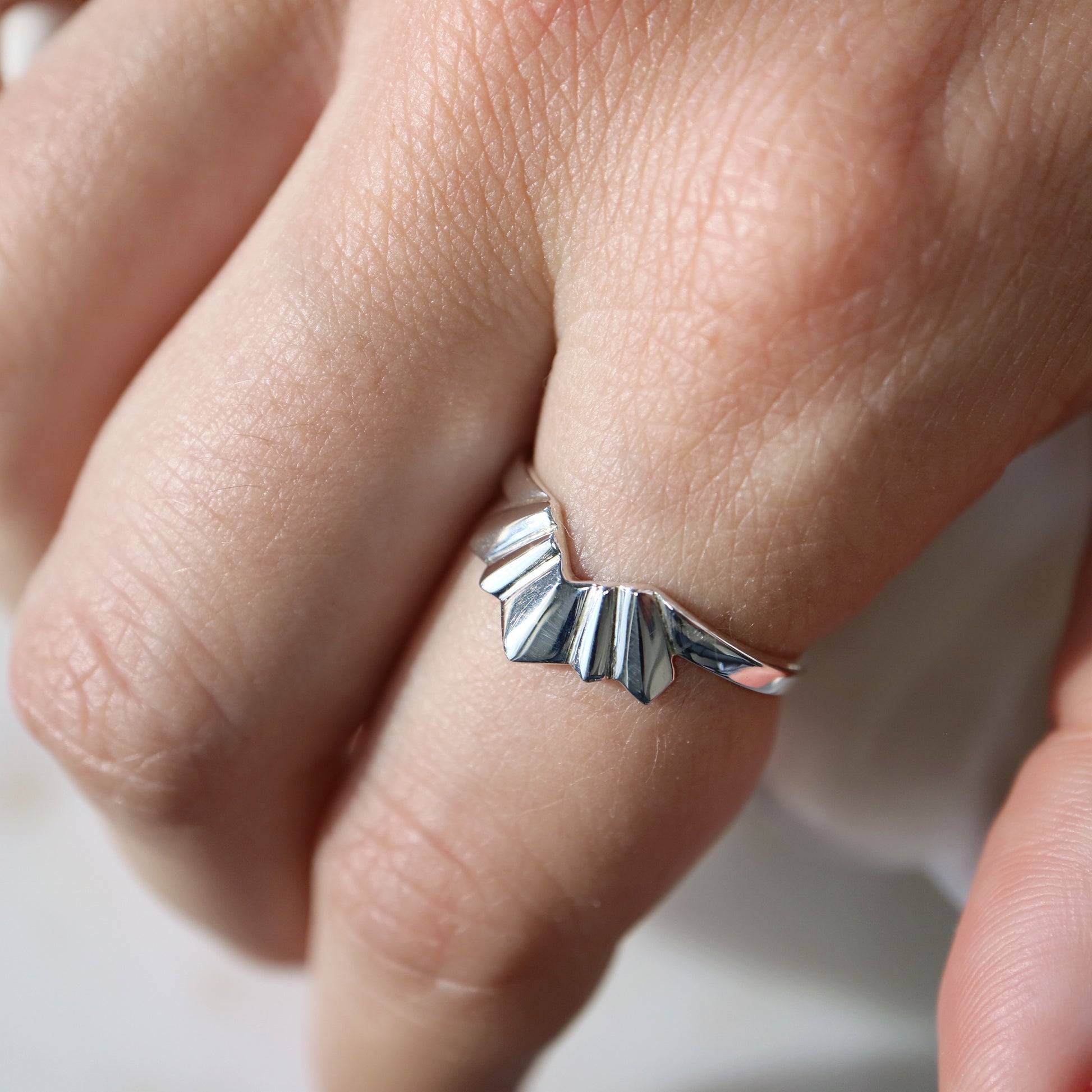 Silver Dawn Ring by Maiden Stone jewellery