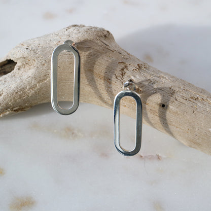 Silver Tyde Earrings from Maiden Stone jewellery