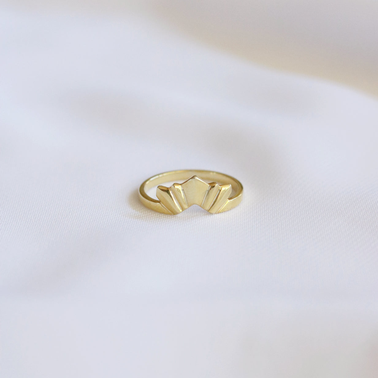 9ct Gold Dawn Ring by Maiden Stone jewellery