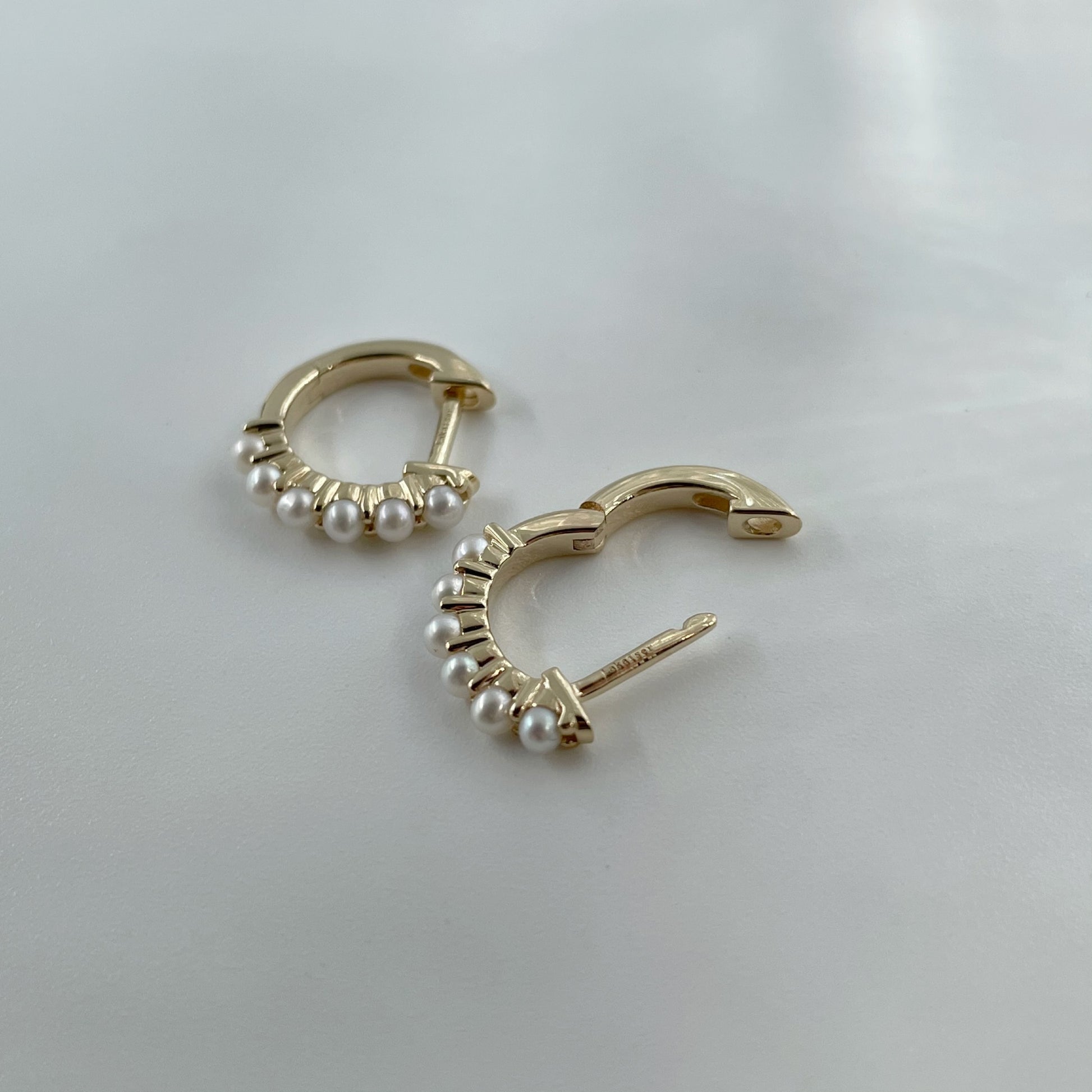 10kt Mini Pear hoops by La Kaiser. Sold exclusively in South Africa by Collective & Co. online jewellery store