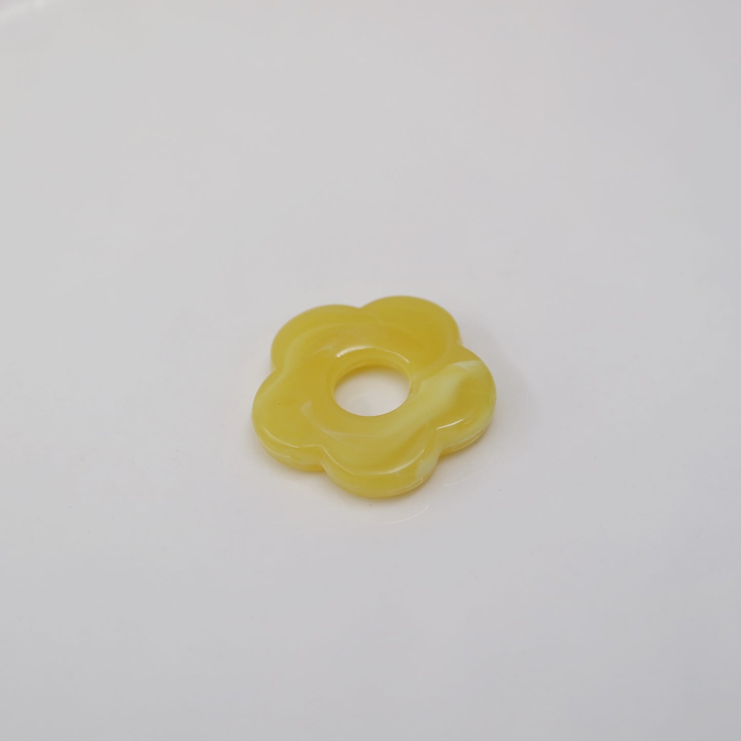 Flower Power Acrylic Charm in sunshine yellow