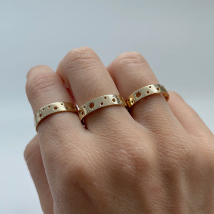 10kt Solid Gold Celestial Band